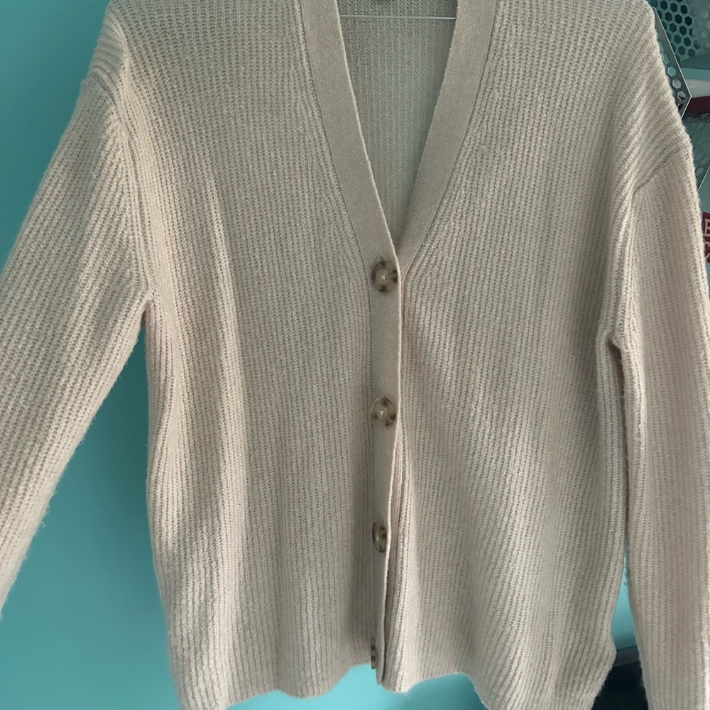 Beige Women's Cardigan Sweater
